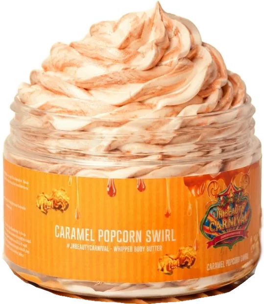 Caramel Popcorn Swirl whipped body butter